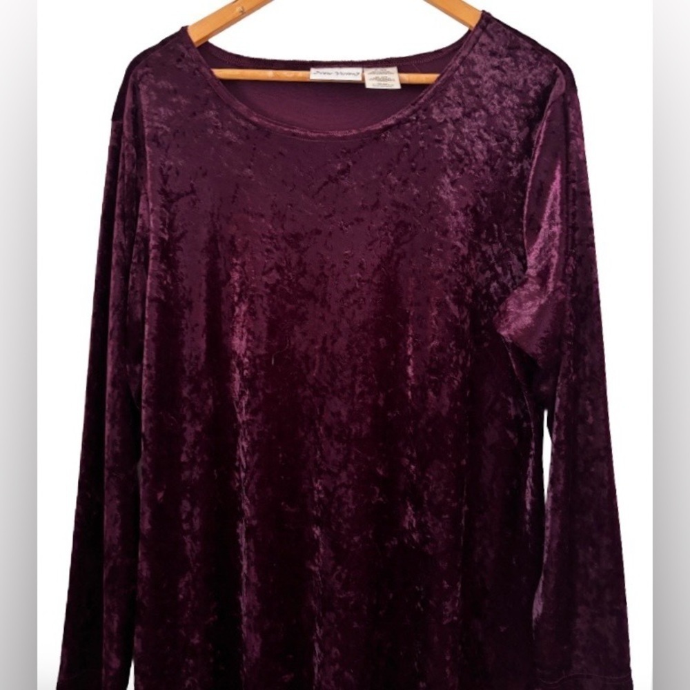 VINTAGE Y2K purple velvet l/s maxi drss SZ XL goth Fairycore gypsy